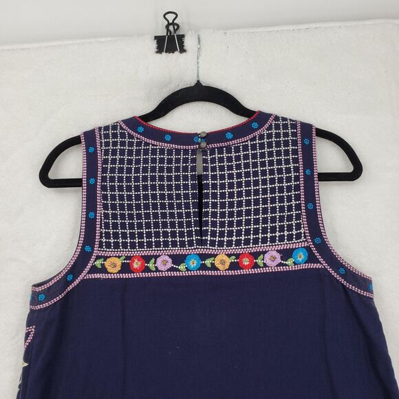 Maeve Dress Womens 6 Floral Embroidered Boho Sleeveless Lined Anthropologie - Picture 4 of 11